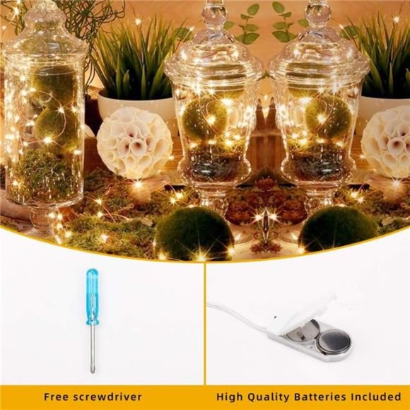 Fairy Lights,12 Pack LED Fairy Lights Battery Operated,7 Feet 20 LED Flexible - Picture 6 of 6